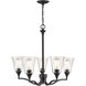 Caily 5 Light 26 inch Matte Black Chandelier Ceiling Light